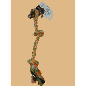 15" Cotton Knotted Dog Pull Rope Toy - Dukes Pet Products 2 Pack